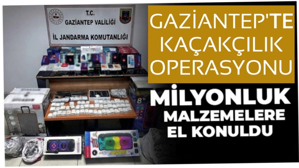 1 MİLYONLUK GÜMRÜK KAÇAĞI MALZEMEYE JANDARMA ENGELİ
