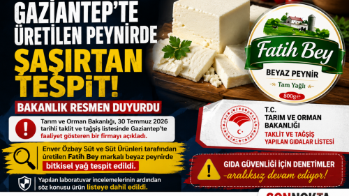 Bakanlık Açıkladı: Gaziantep'te Üretilen Beyaz Peynirde Bitkisel Yağ Tespit Edildi
