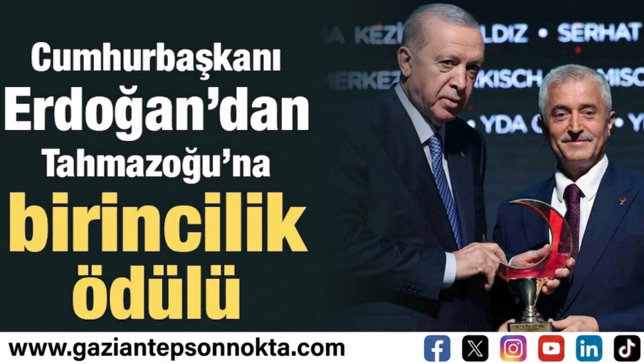 Cumhurbaşkanı Erdoğan’dan Tahmazoğu’na birincilik ödülü