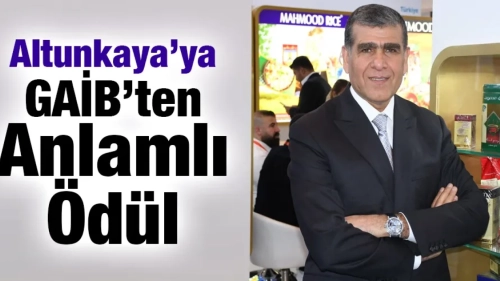 Altunkaya’ya GAİB’ten Anlamlı Ödül