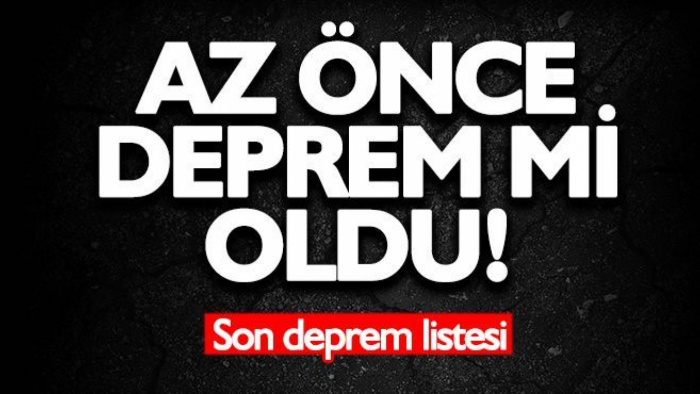AFAD duyurdu! Adıyaman'da deprem oldu