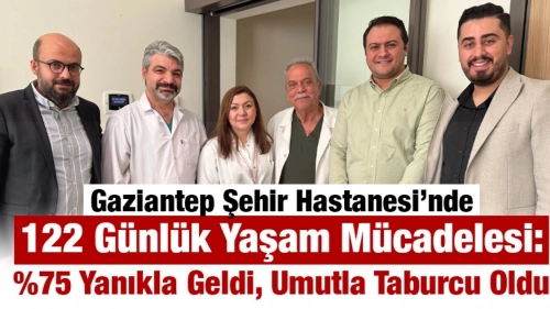 Gaziantep Şehir Hastanesi’nde 122 Günlük Yaşam Mücadelesi: %75 Yanıkla Geldi, Umutla Taburcu Oldu