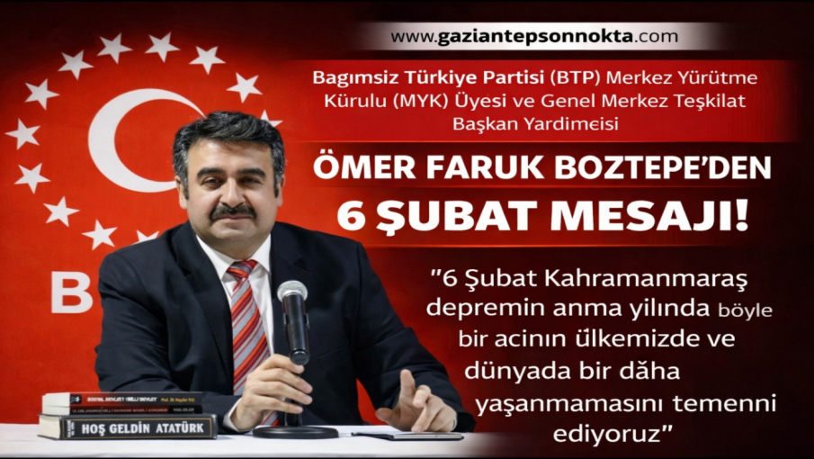 Boztepe: 6 Şubat Acımız İlk Günkü Gibi