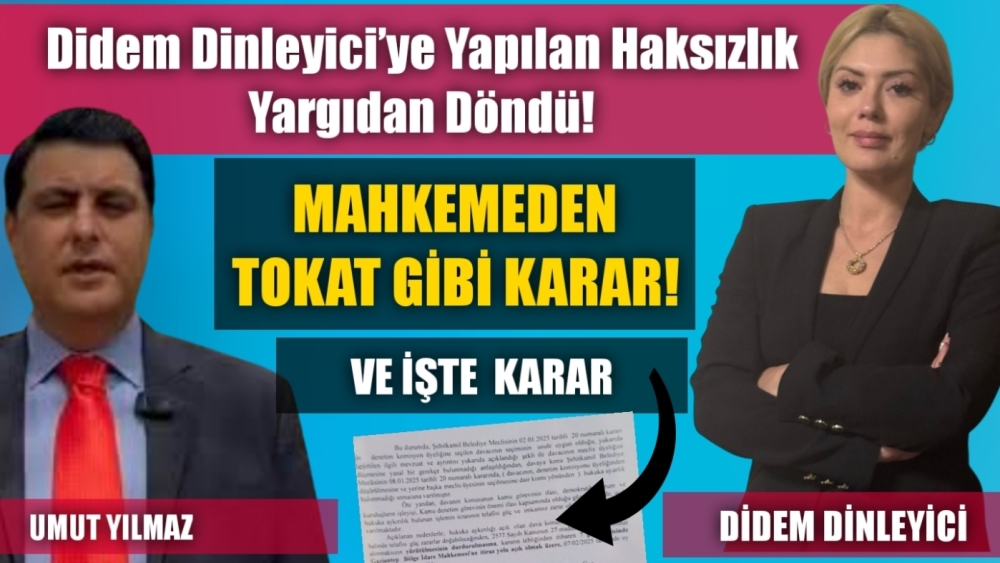 MAHKEMEDEN TOKAT GİBİ KARAR!