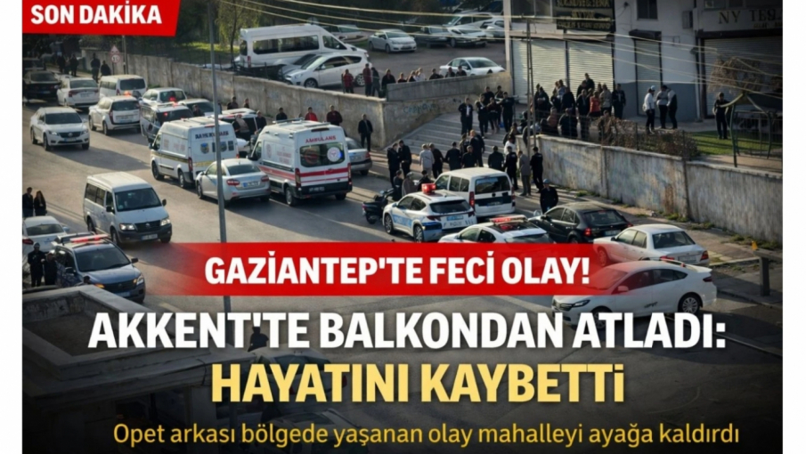 Gaziantep’te Feci Ölüm: Genç Şahıs Yüksekten Düşerek Hayatını Kaybetti