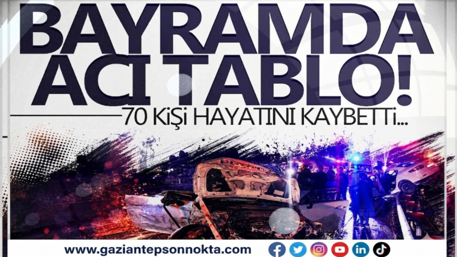 Bayram tatilinde yürek yakan tablo: 70 can yollarda kaybedildi