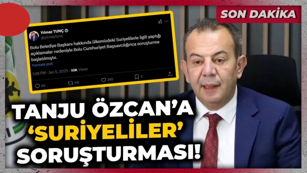 Bolu Belediye Başkanı Tanju Özcan’a yurtdışına çıkış yasağı!