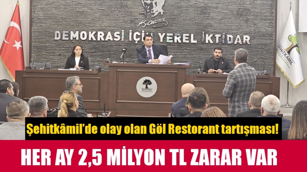 Şehitkâmil’de olay olan Göl Restorant tartışması! HER ay AY 2,5 Milyon TL  Zarar var