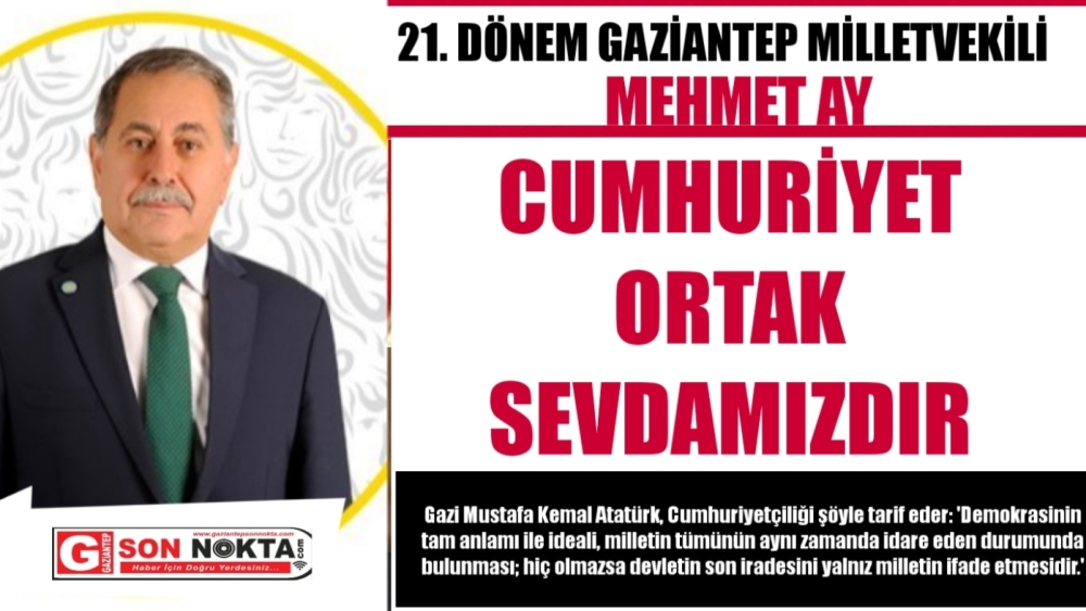 Mehmet Ay'dan 29 Ekim Cumhuriyet Bayramı mesajı