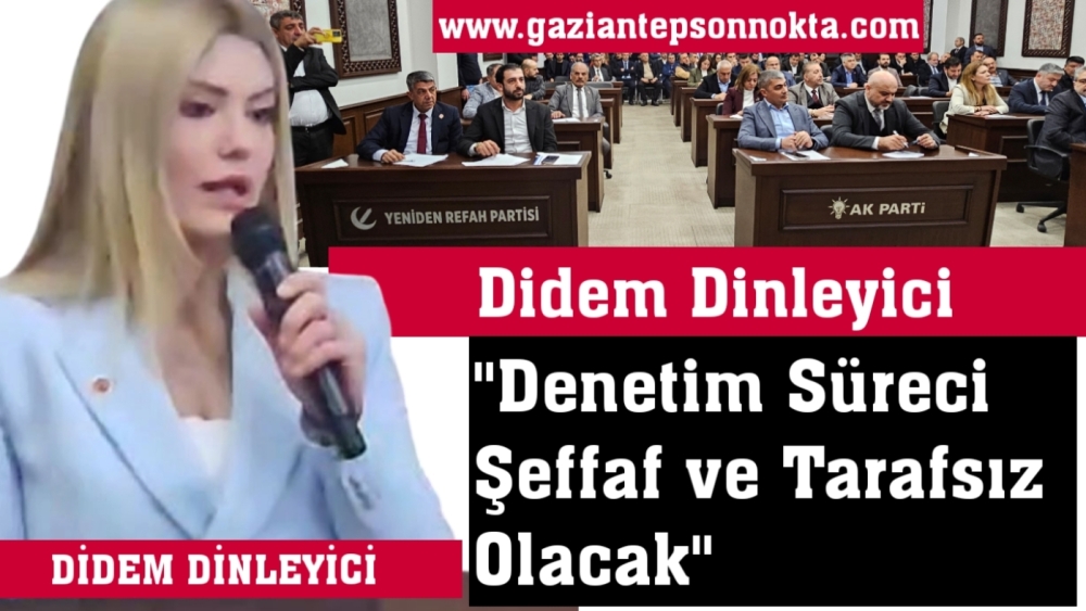 Didem Dinleyici "Denetim Süreci Şeffaf ve Tarafsız Olacak"