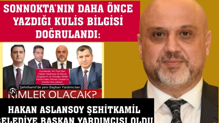 Hakan Aslansoy, Şehitkamil Belediye Başkan Yardımcısı Oldu