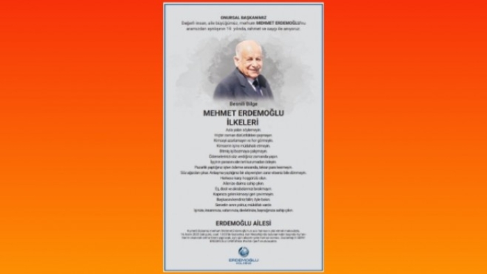 Mehmet Erdemoğlu Anma İlanı