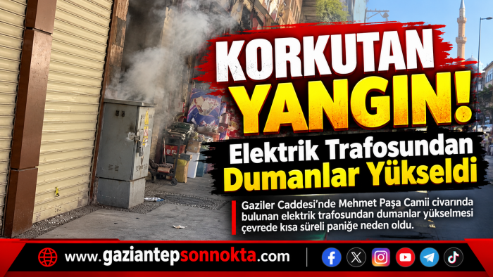 Korkutan Yangın! Elektrik Trafosundan Dumanlar Yükseldi