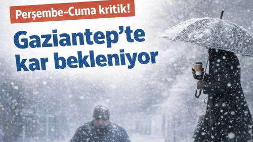 Perşembe–Cuma kritik! Gaziantep’te kar bekleniyor