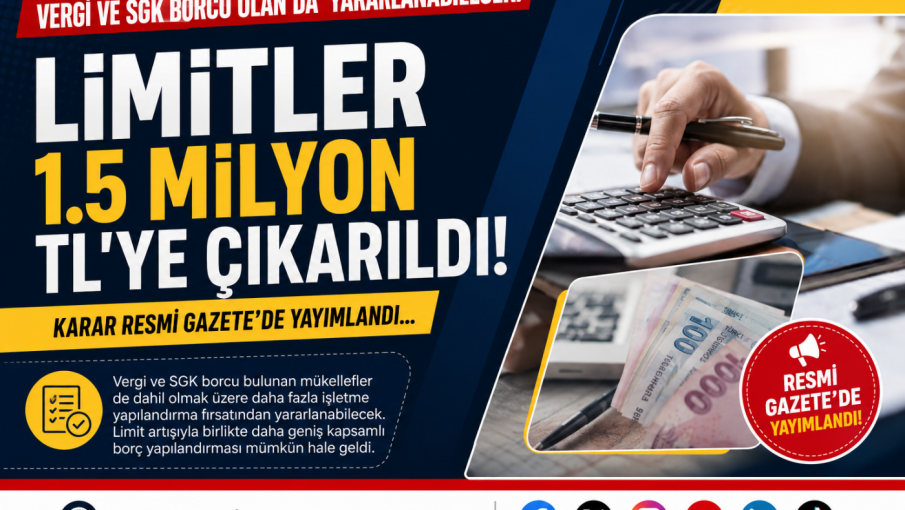 Vergi veya SGK borcu olan esnafa kredi! 1,5 milyon TL'ye çıkarıldı...